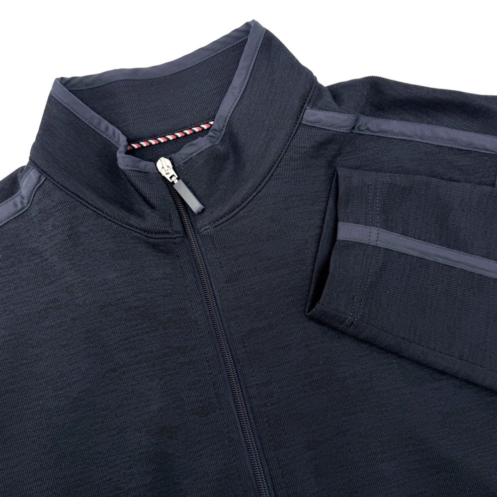 Johnston & Murphy XC4 Jacket Mens L Dark Blue Excellent Full Zip Mock Neck